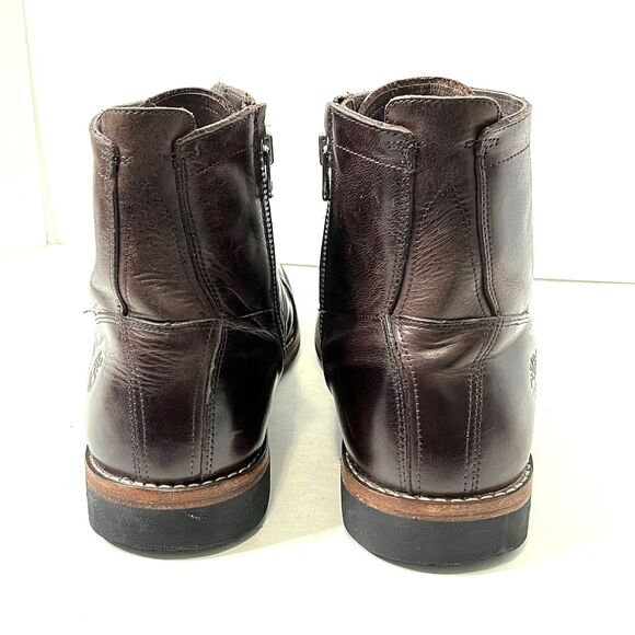 Timberland Earthkeepers Brown Leather Side Zip Lace Up Boots Men’s Size 12M LOOK - Picture 7 of 12